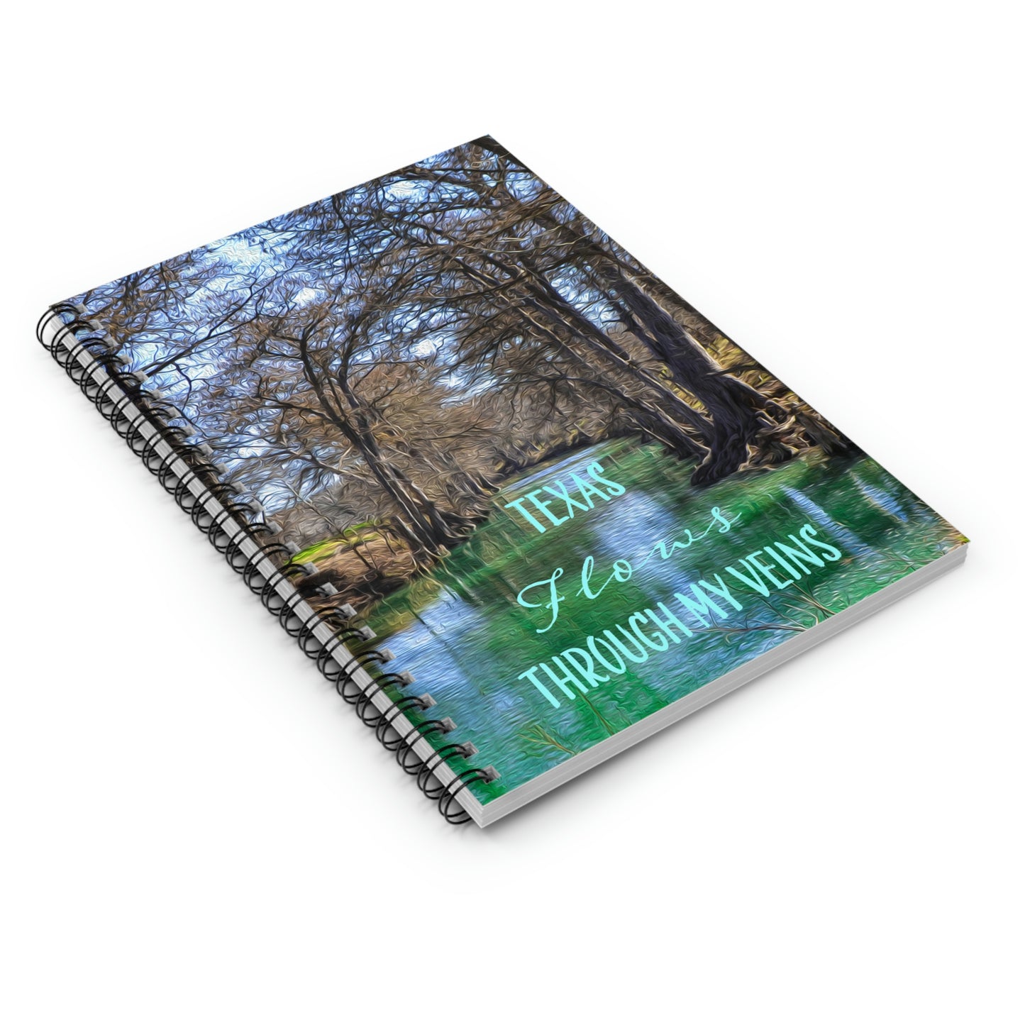 Texas Flows through my veins Spiral Notebook - Ruled Line