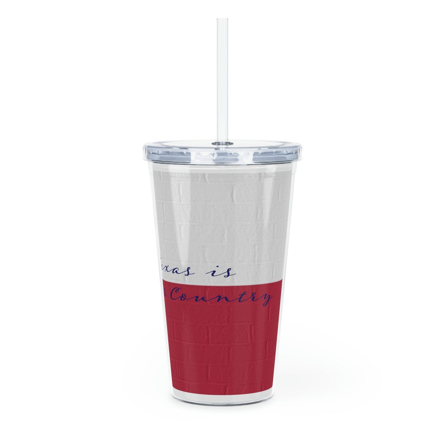 Plastic Tumbler with Straw