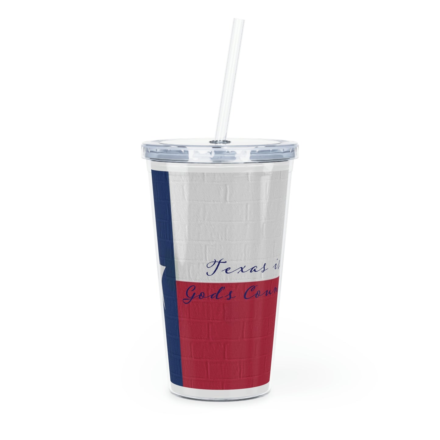 Plastic Tumbler with Straw