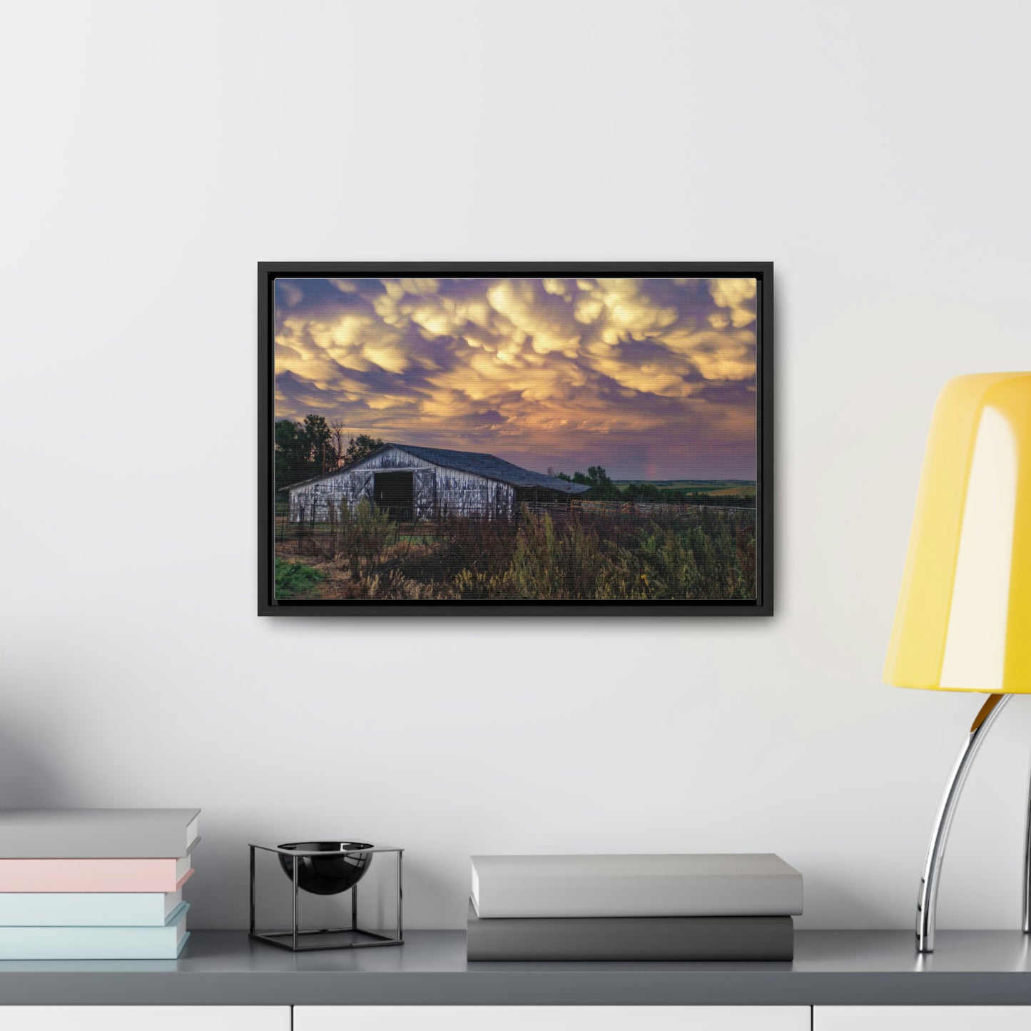 Storm on the plains Gallery Canvas Wraps, Horizontal Frame