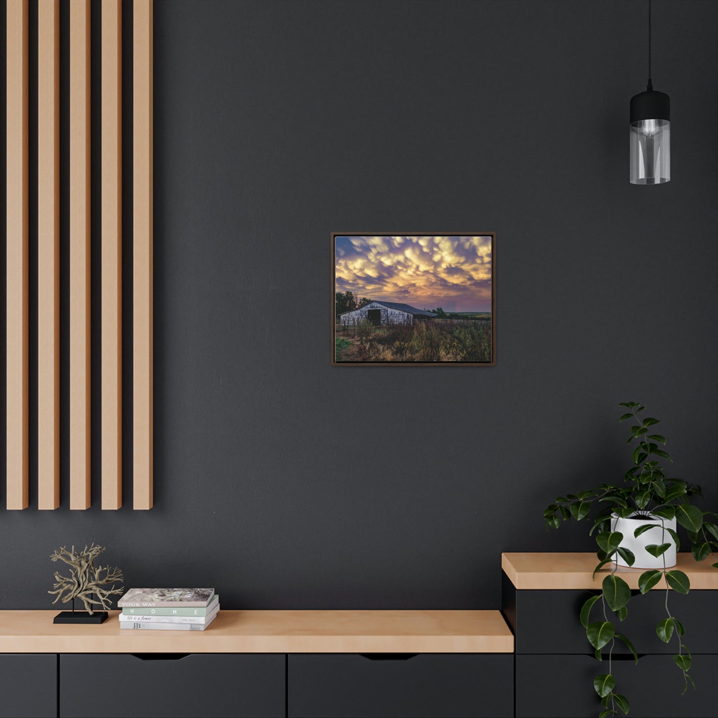 Storm on the plains Gallery Canvas Wraps, Horizontal Frame