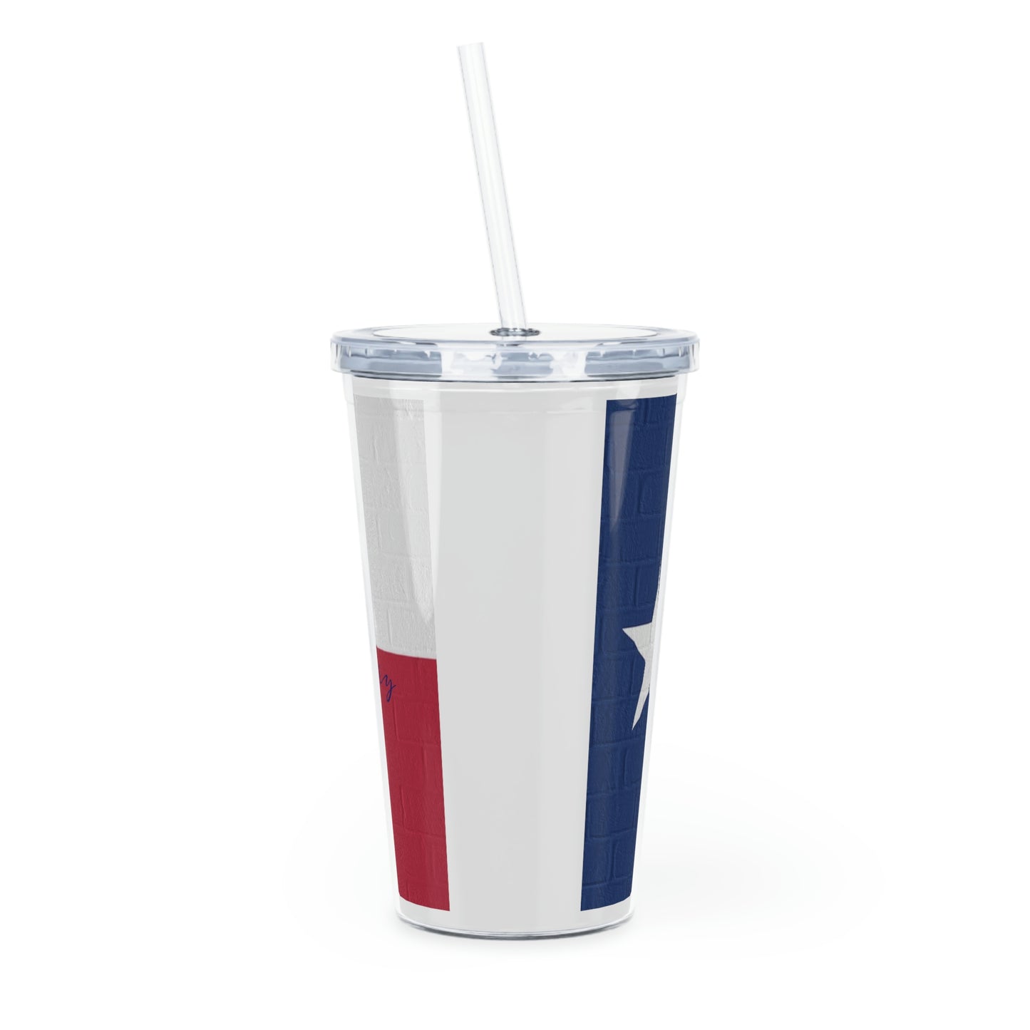 Plastic Tumbler with Straw