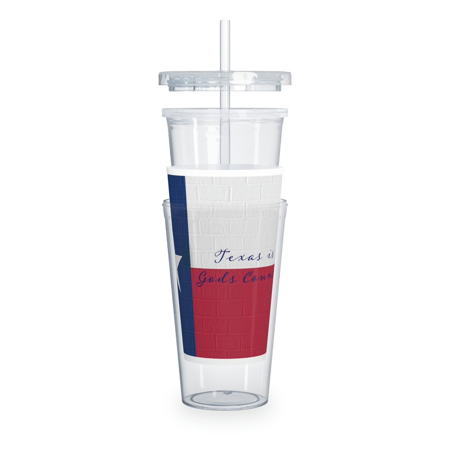 Plastic Tumbler with Straw