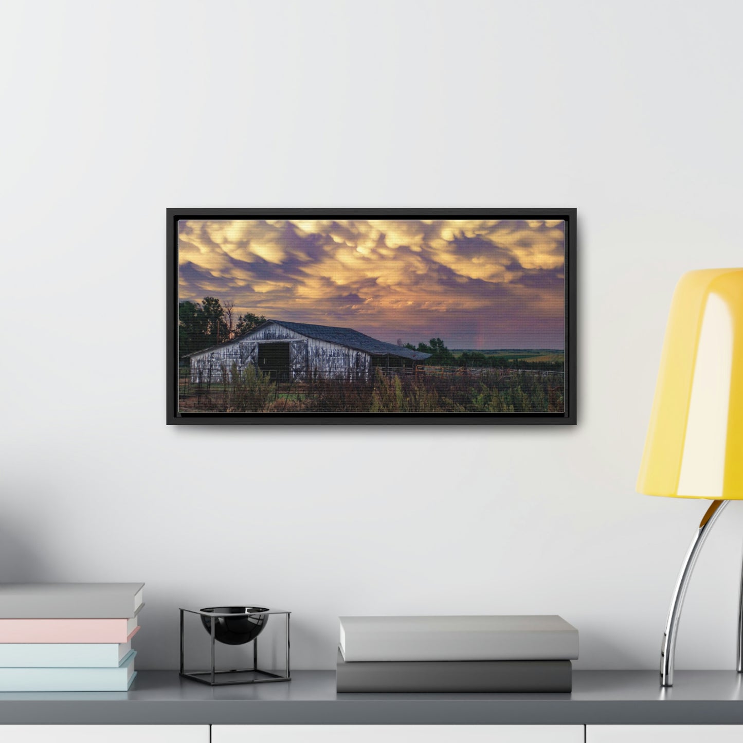 Storm on the plains Gallery Canvas Wraps, Horizontal Frame