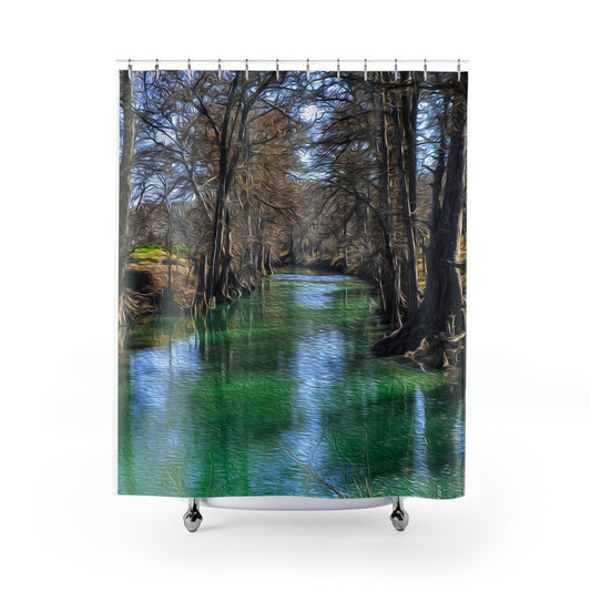 Texas River Shower Curtains