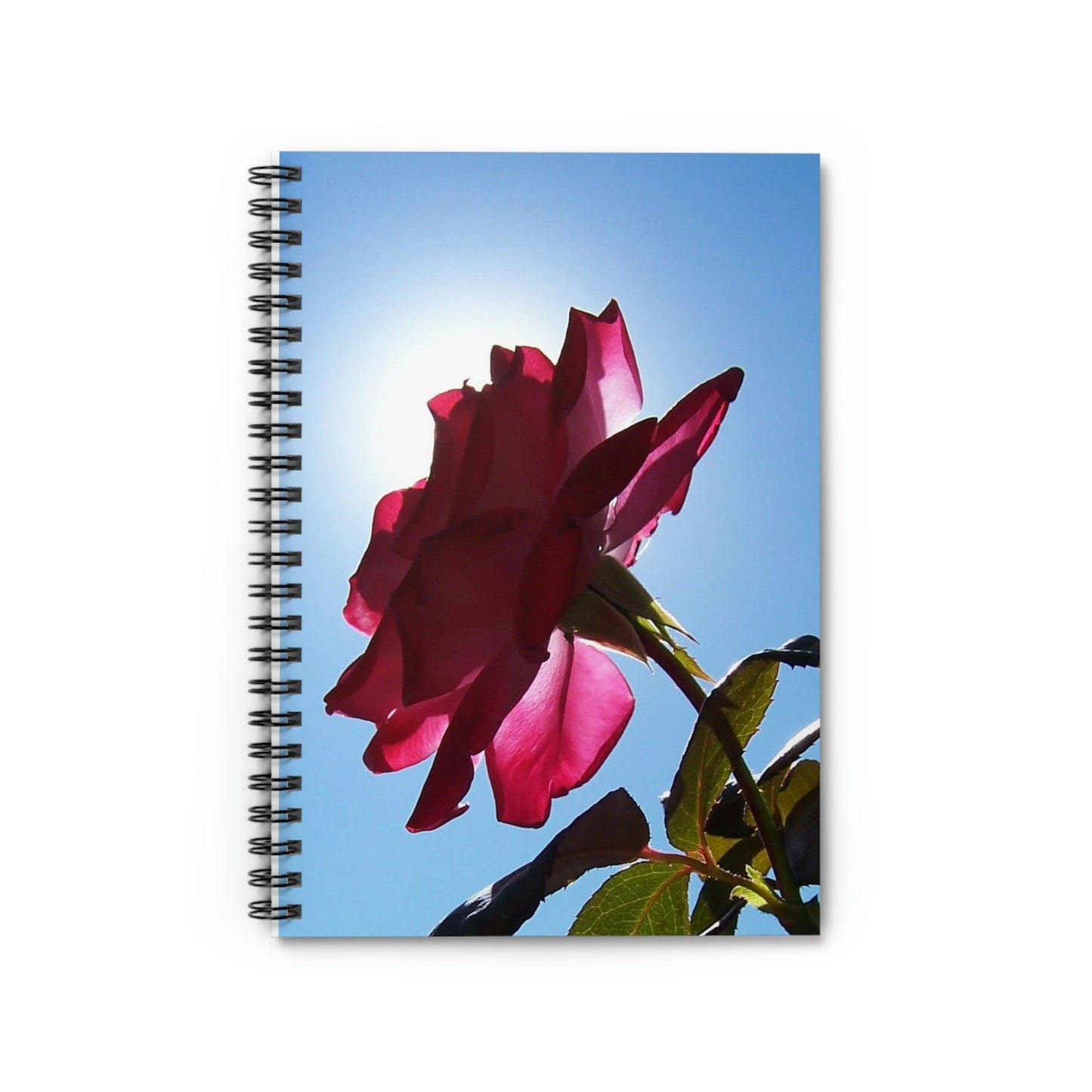 Rose to the sky Spiral notebook