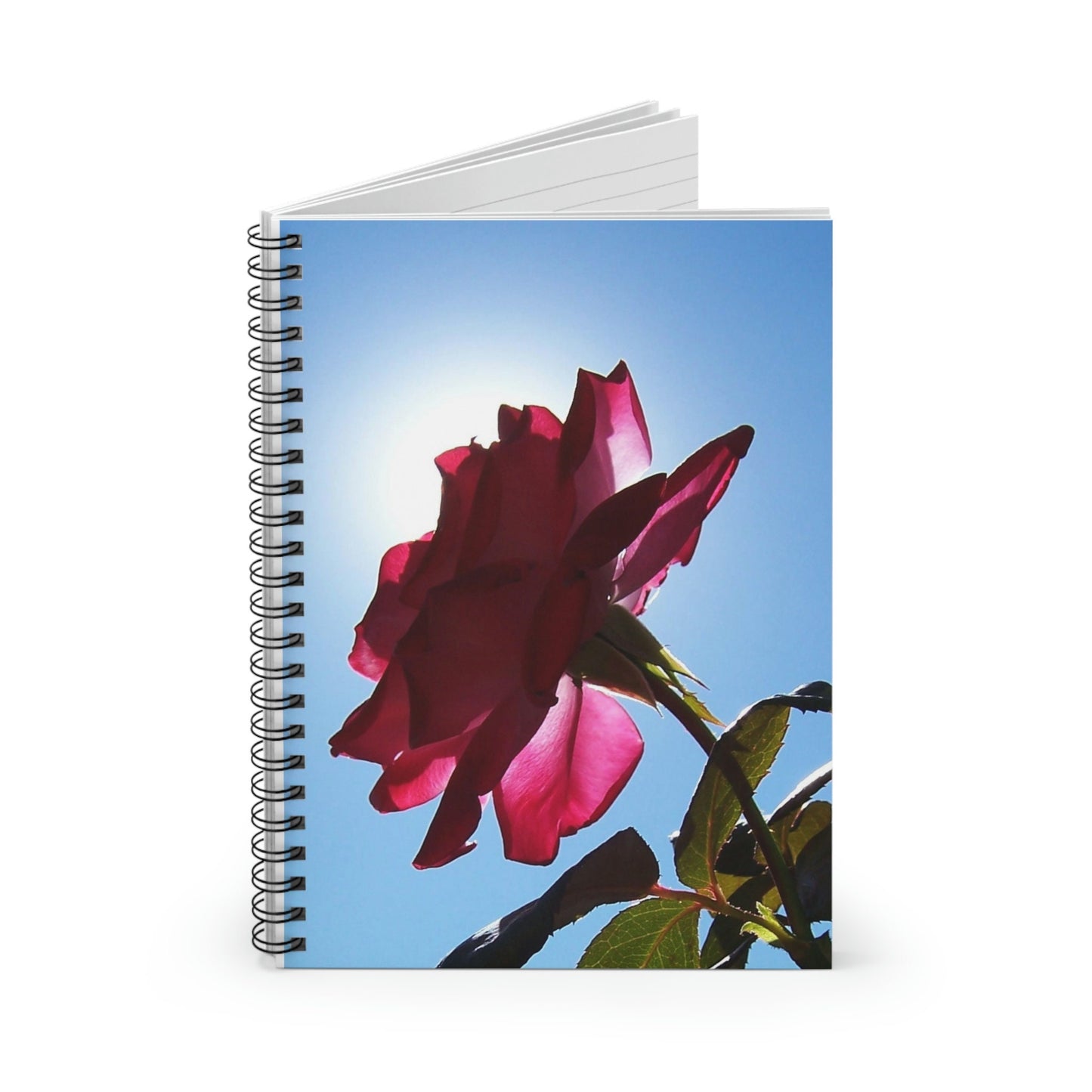 Rose to the sky Spiral notebook