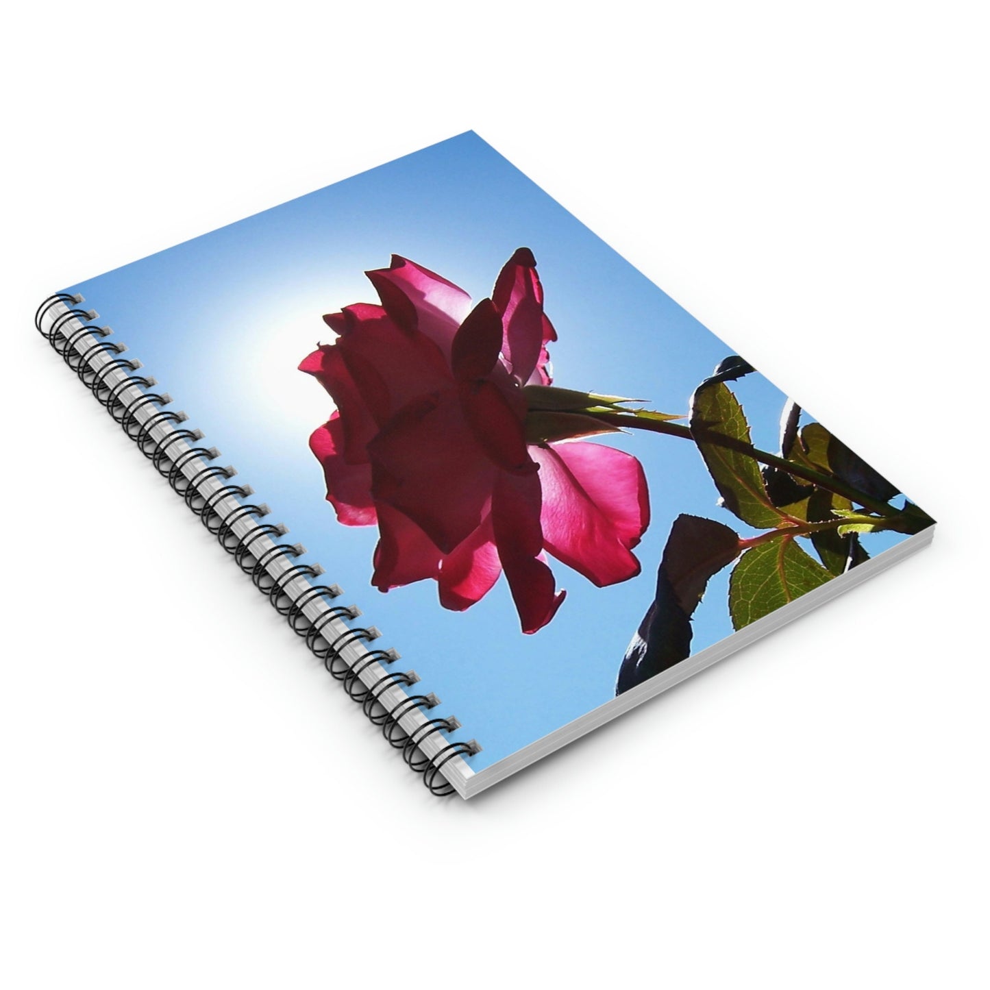 Rose to the sky Spiral notebook